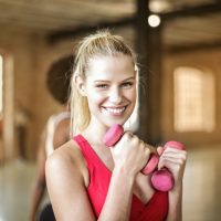 Blonde Fitness Influencer Female